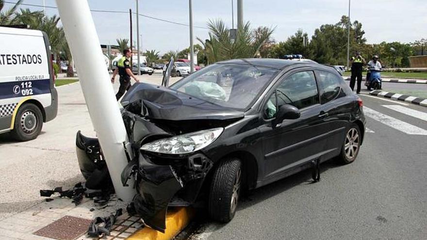 Accidente en pleno centro