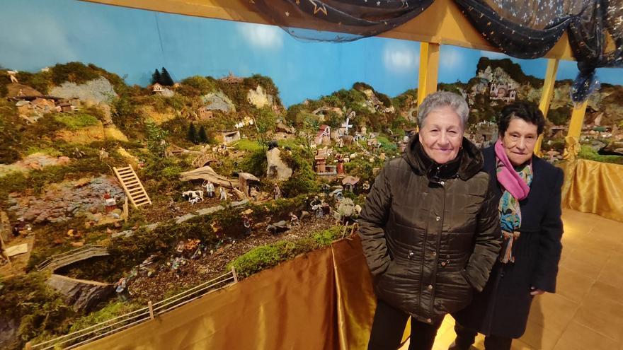 Así se ve el belén de la antigua pescadería de Grado