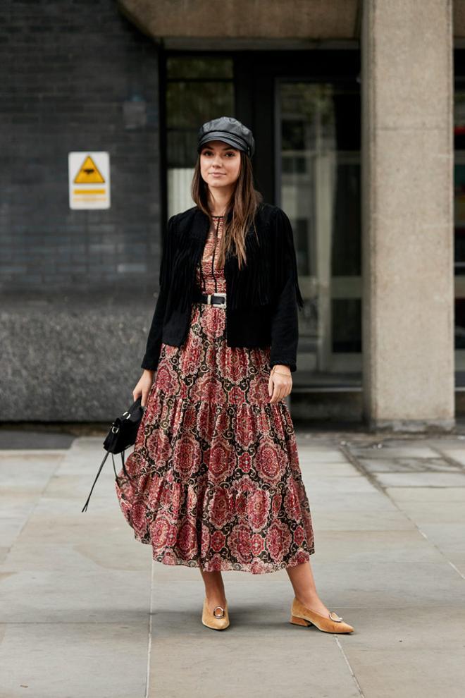 Maxivestido + zapato plano