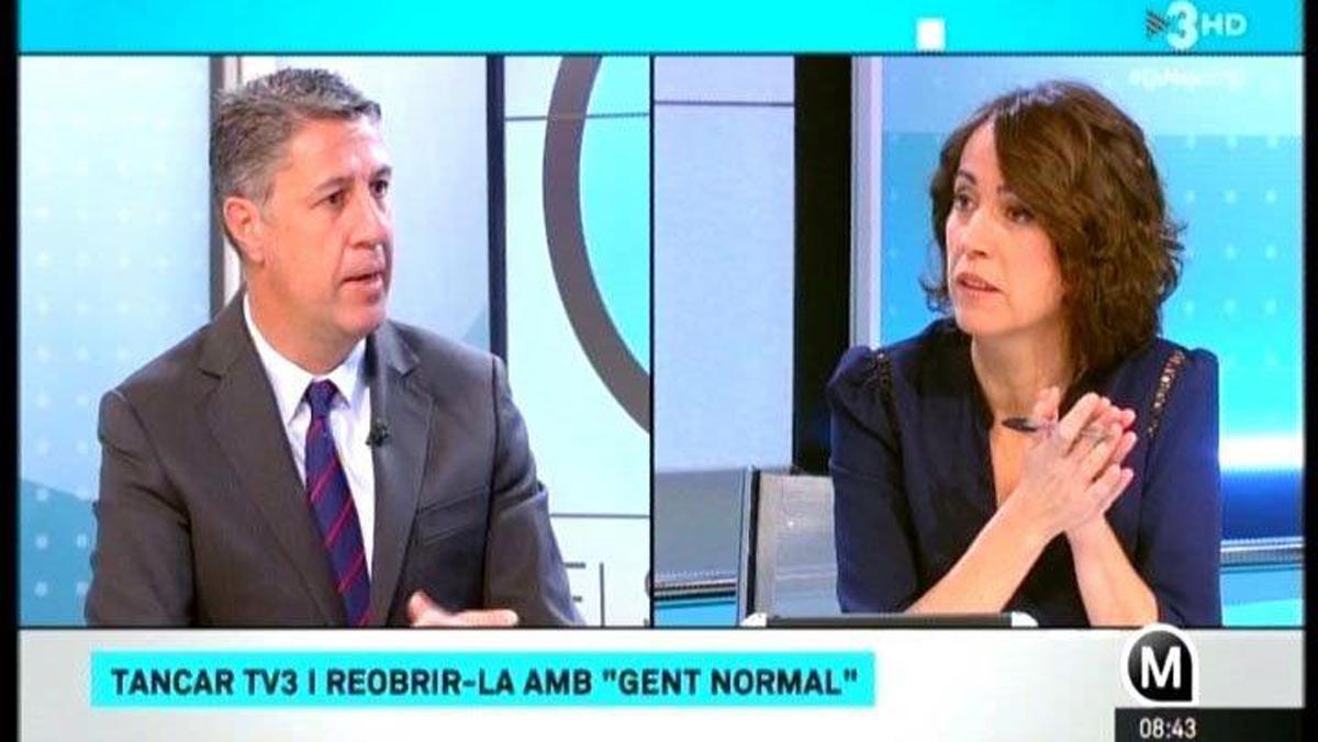 Xavier García Albiol amb Lídia Heredia, a ’Els matins’ de TV-3.