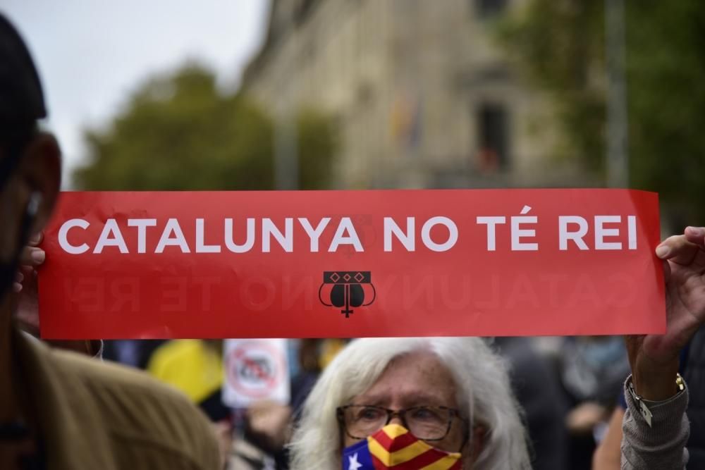 Manifestacions a Barcelona contra la visita del rei Felip VI