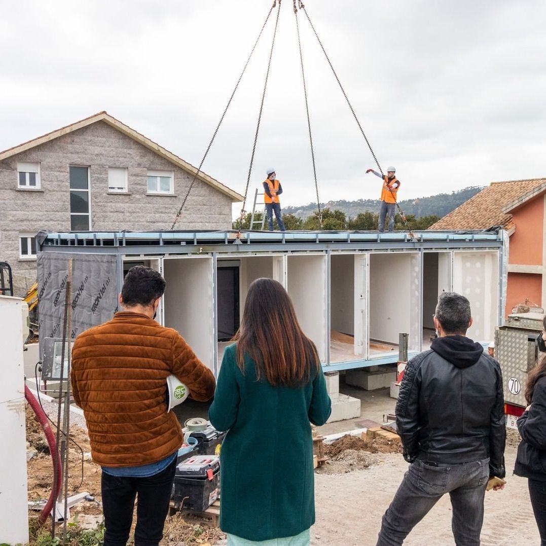 El proceso final del "desembarco" de un modulo.