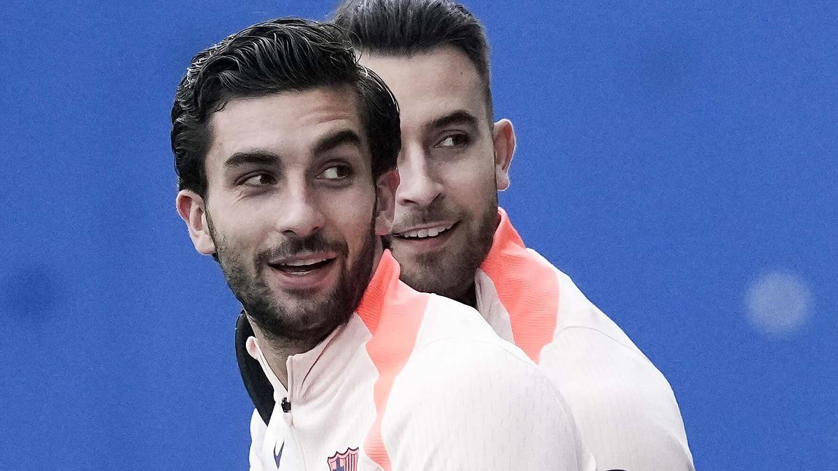 Entrenamiento del Barça antes de medirse este miércoles al Copenhague en el Camp Nou