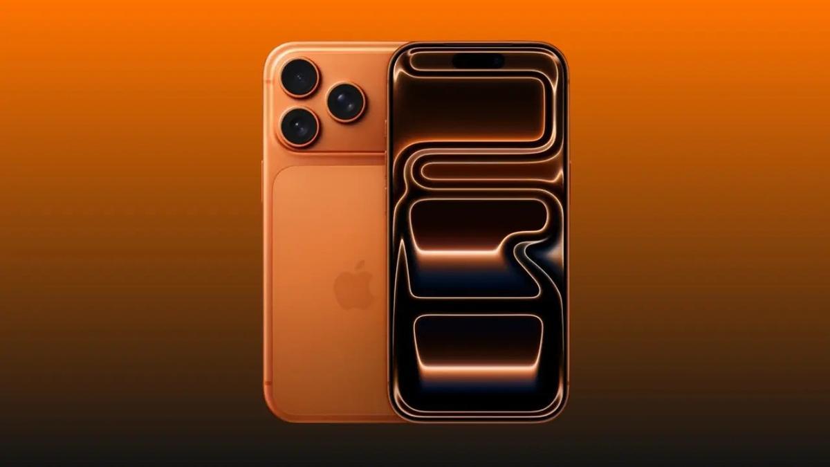 Apple iphone 17 pro frontal naranja