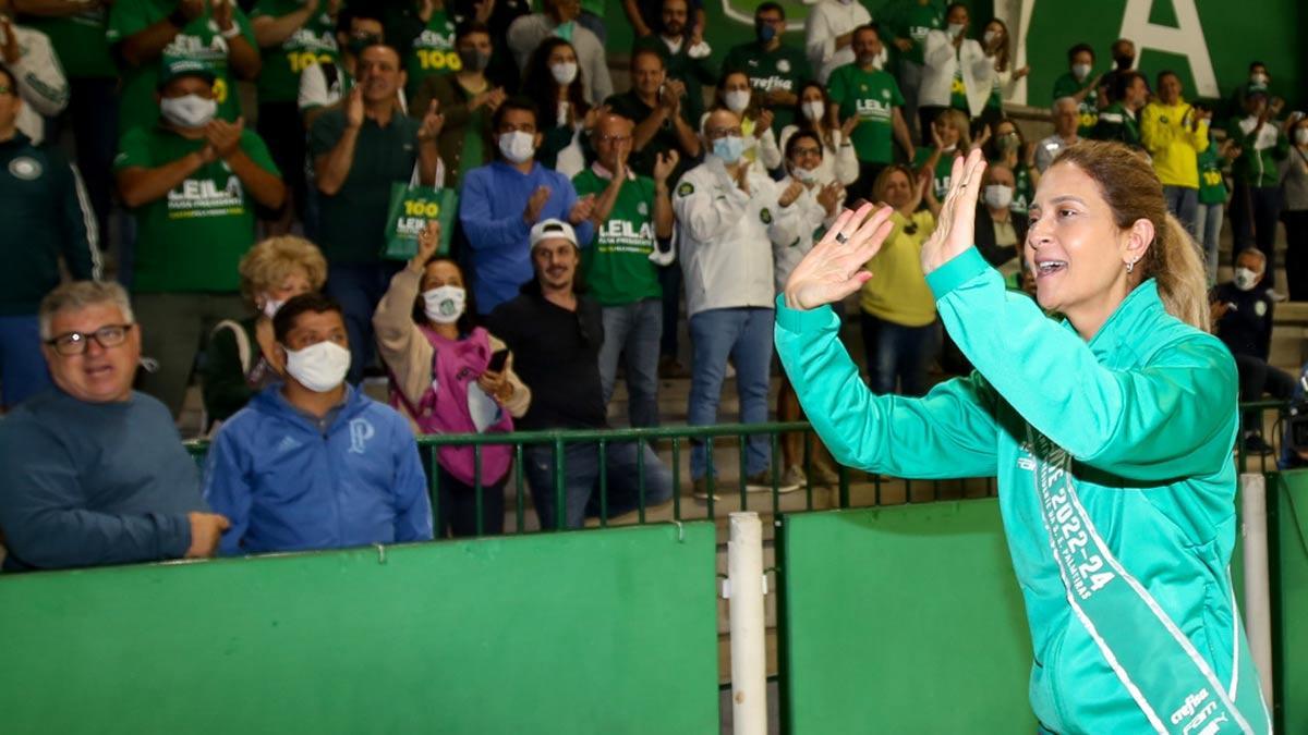 Leila Pereira, el día que fue elegida presidenta del Palmeiras