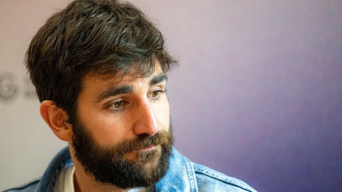 El jugador de baloncesto Ricky Rubio durante una rueda de prensa de la Ricky Rubio Foundation y UOMi Cancer Center, a 14 de junio de 2024, en Barcelona