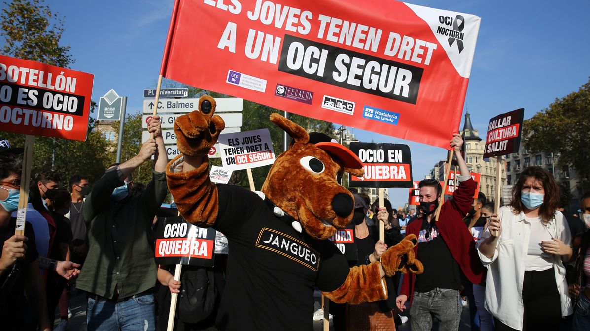 Manifestación a favor del ocio nocturno