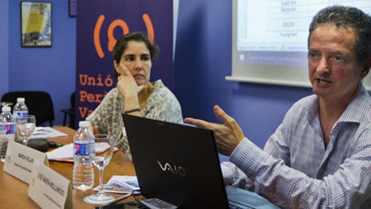 José María Mollinedo (Gestha) y María Villanueva (Oxfam Intermón), en una imagen de archivo.