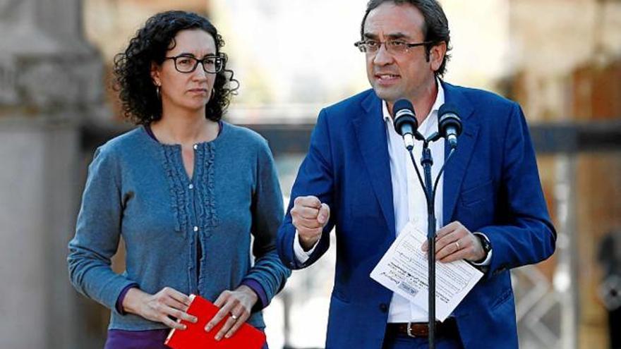 Marta Rovira i Josep Rull van comparèixer ahir conjuntament