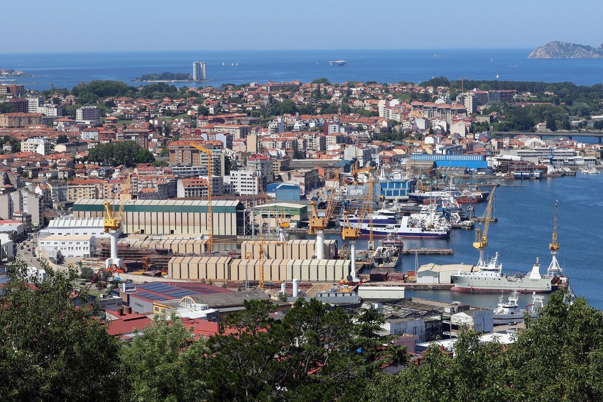 Actividad en el puerto de Vigo.