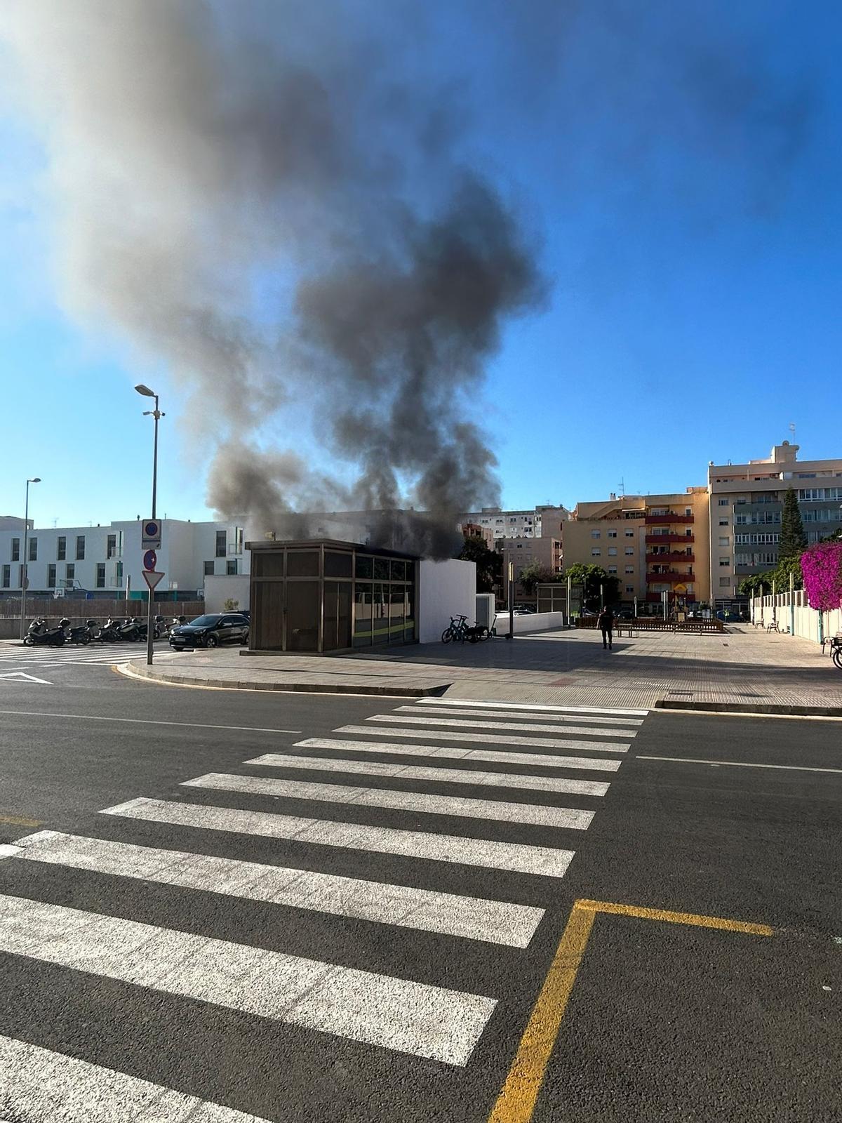 Incendio en el Cetis en Ibiza