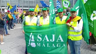 Agricultores de Málaga participan en la gran protesta europea en defensa de la PAC: "Somos un sector estratégico, tan importante o más que la defensa"