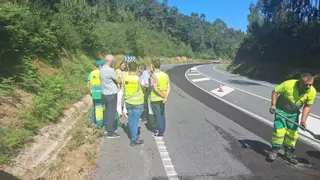 La Diputación actúa en el vial Catoira-Caldas