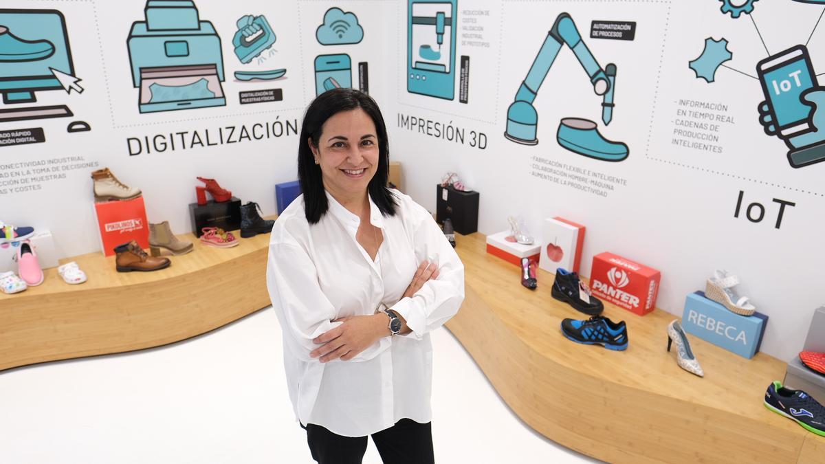 Francisca Arán en las instalaciones del centro tecnológico del calzado INESCOP, en Elda.