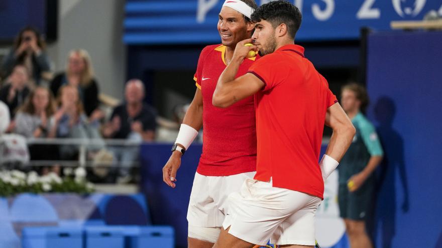 Tenis en los Juegos Olímpicos: Alcaraz y Nadal - González y Molteni, en imágenes