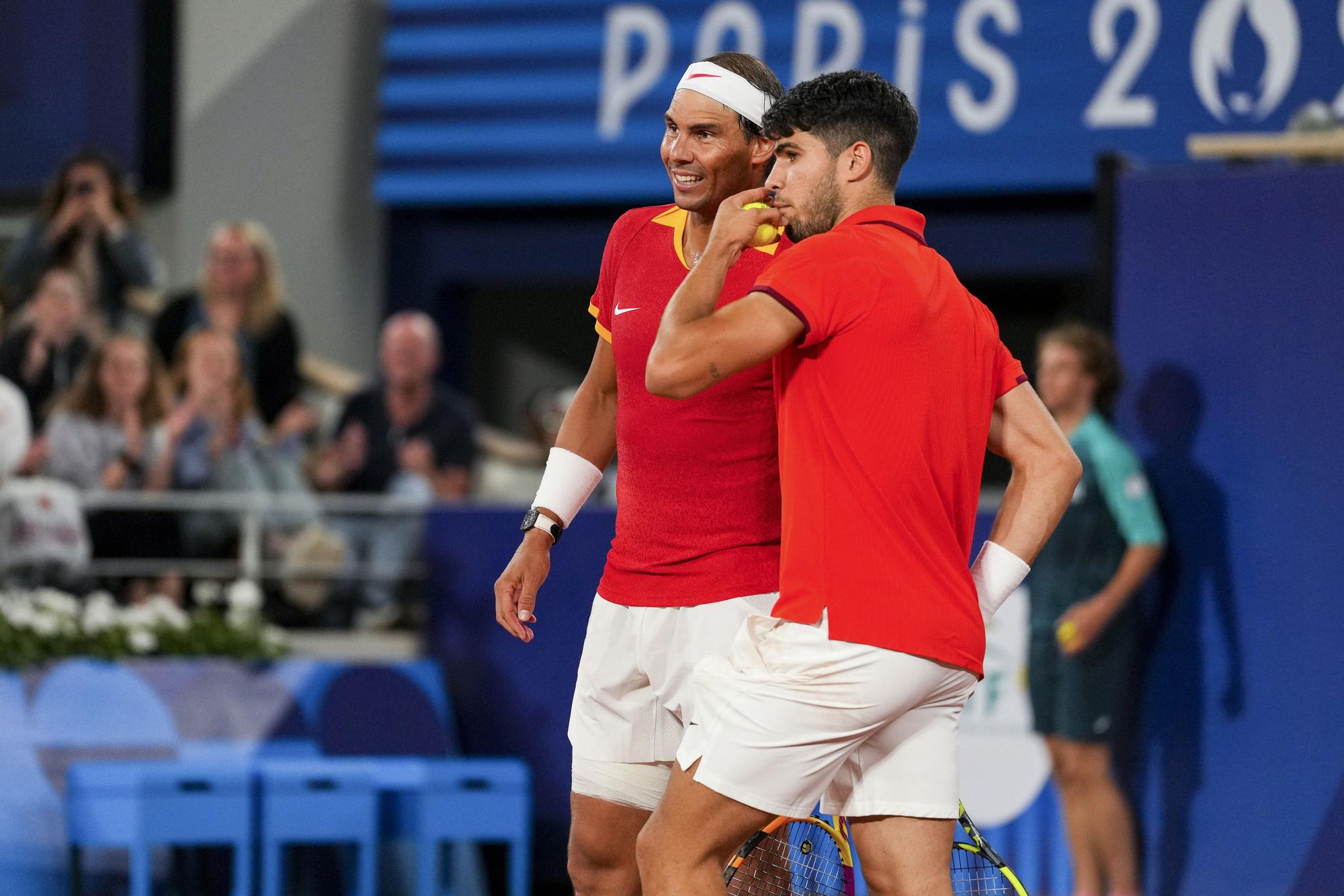 Rafa Nadal y Carlos Alcaraz en Paris 2024