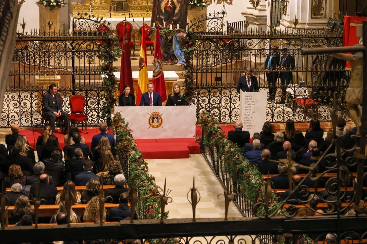 San Patricio durante el acto de nombramiento.