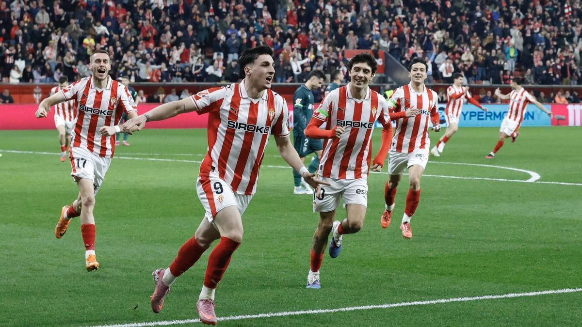 Fútbol, SPORTING - HUESCA. Gol de FERRARI