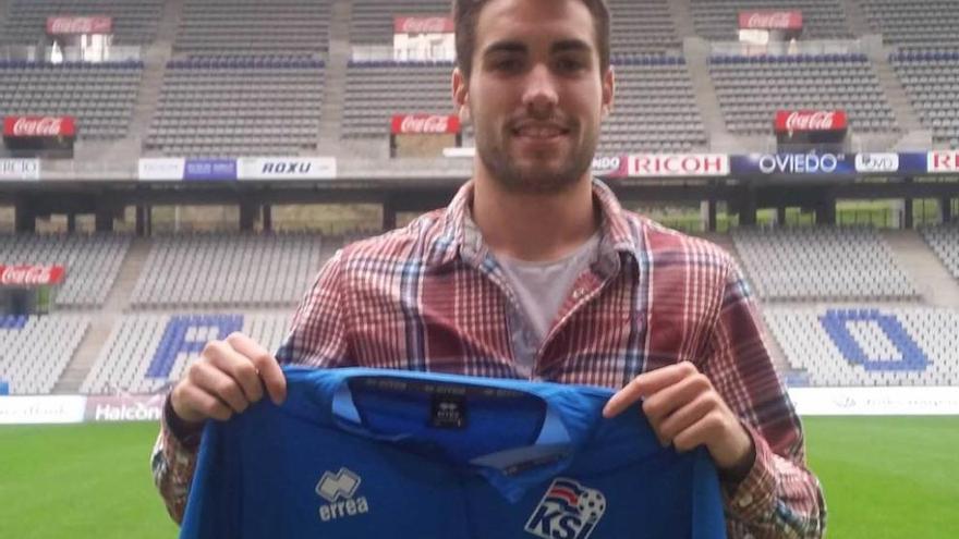 Johannesson, con la camiseta de Islandia.