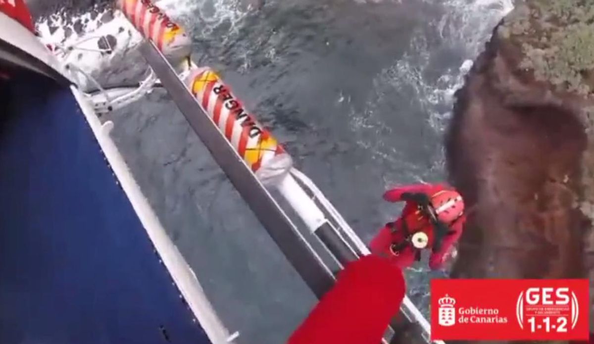 Rescate de un hombre que murió ahogado en La Palma