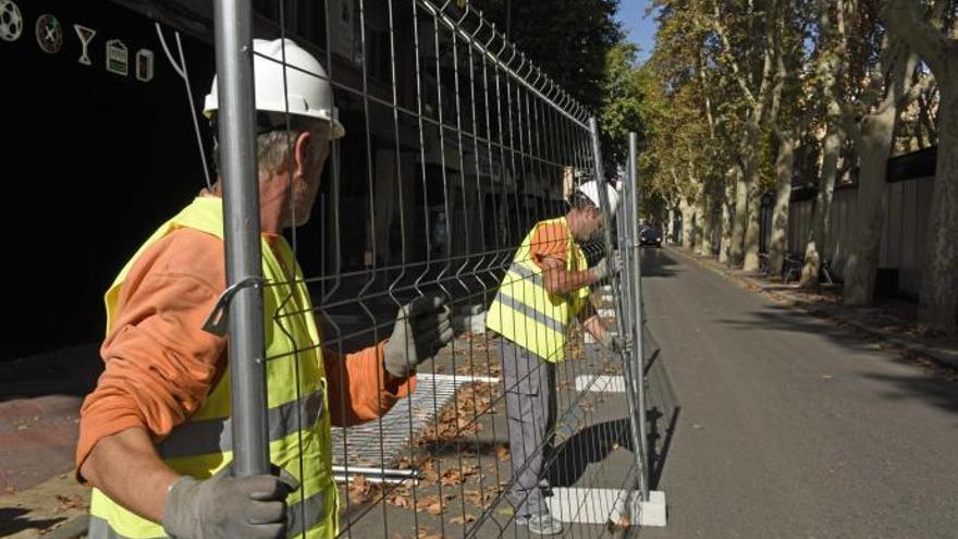 Las obras de servicios comenzaron hace unas semanas.