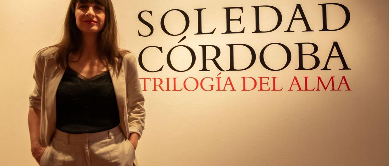 Soledad Córdoba, ayer, en su exposición.