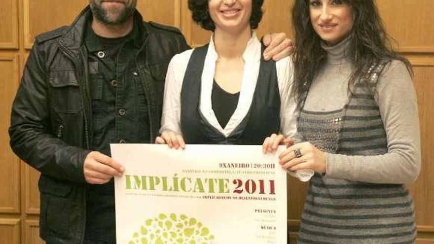 Luis Tosar, María Reimóndez y Yolanda Castaño. / xoán álvarez