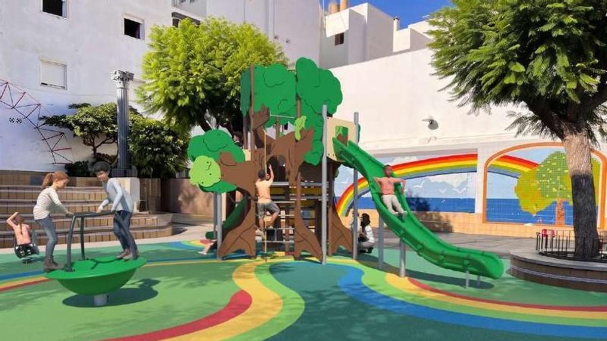 El parque Arco Iris será remodelado con una nueva zona de juegos infantiles y pavimento renovado.