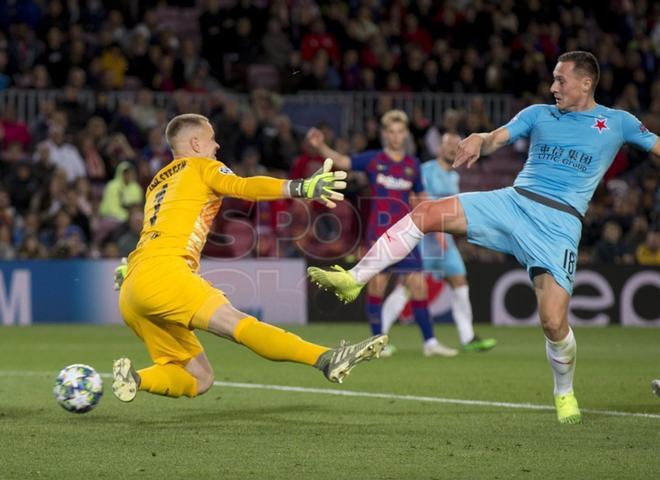 Liga Campeones, FC Barcelona, 0 - Slavia Praga, 0