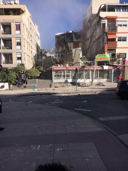 Derrumbe de un edificio de viviendas en Los Cristianos