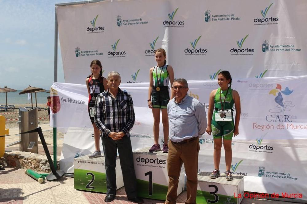 Final de triatlón de deporte escolar