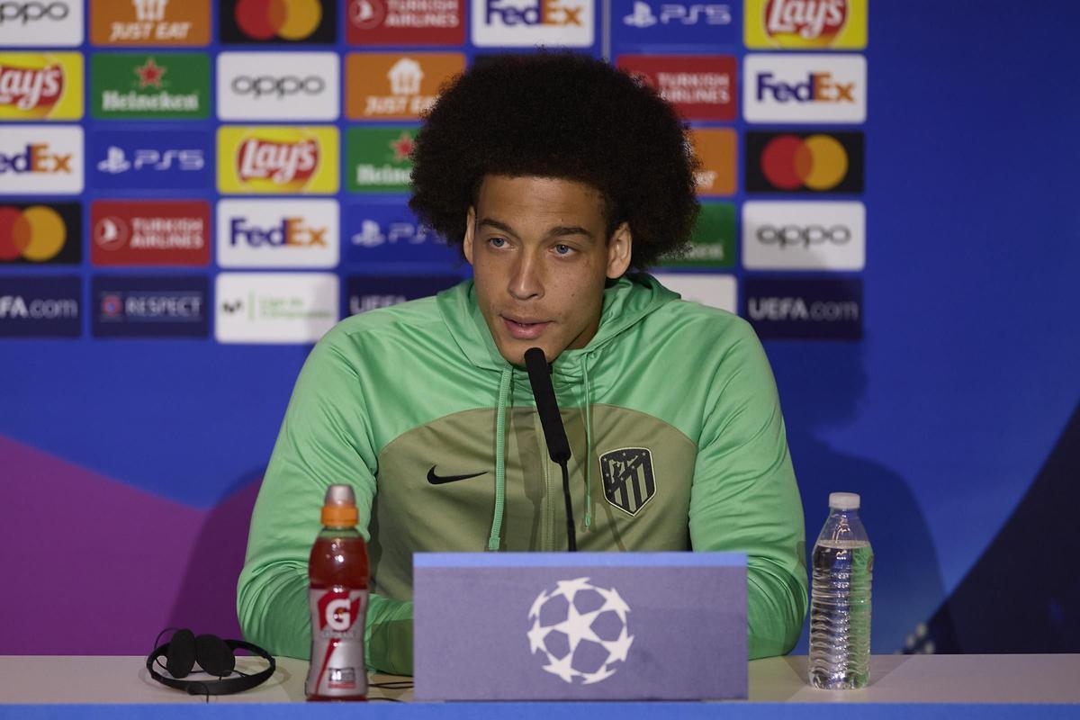 Axel Witsel, jugador del Atlético, habla en la previa al partido frente al Inter.