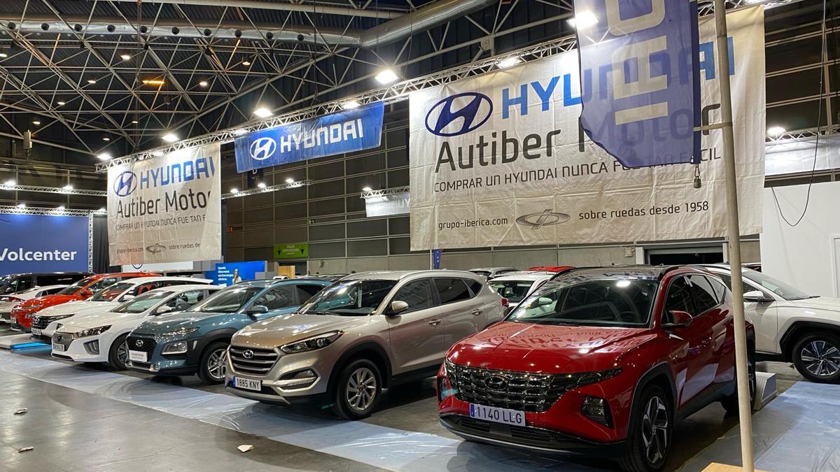 Vehículos de ocasión de Hyundai Autiber en la pasada edición de la Feria del Automóvil.