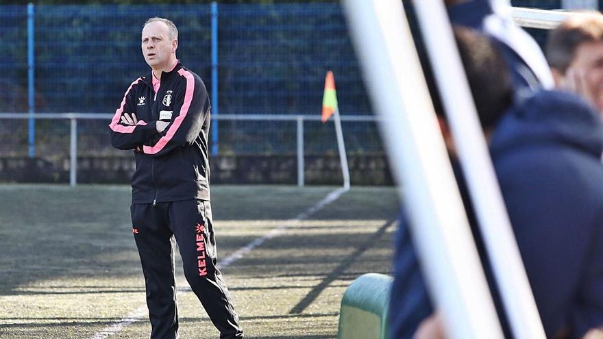 Nacho Azpiazu, durante el partido entre el Avilés juvenil y el Sporting de la temporada pasada. | Ricardo Solís