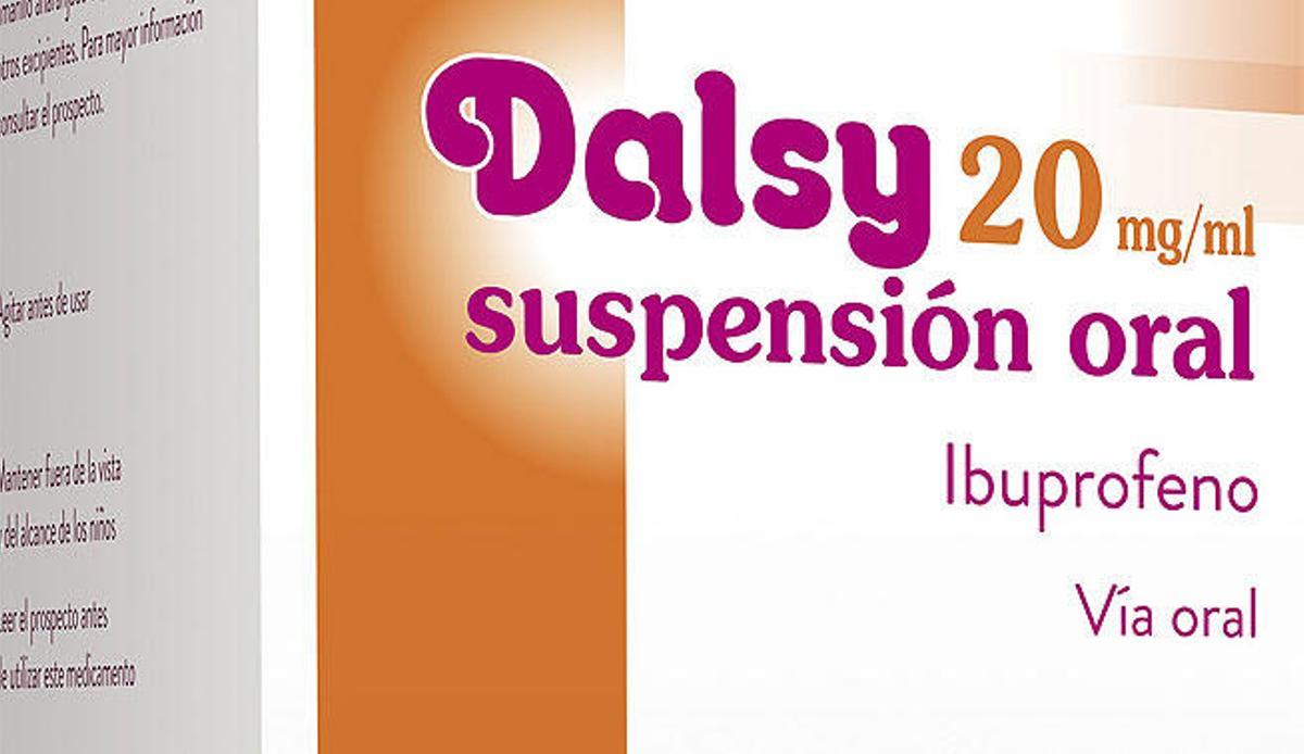 Una caja del jarabe de ibuprofeno Dalsy.