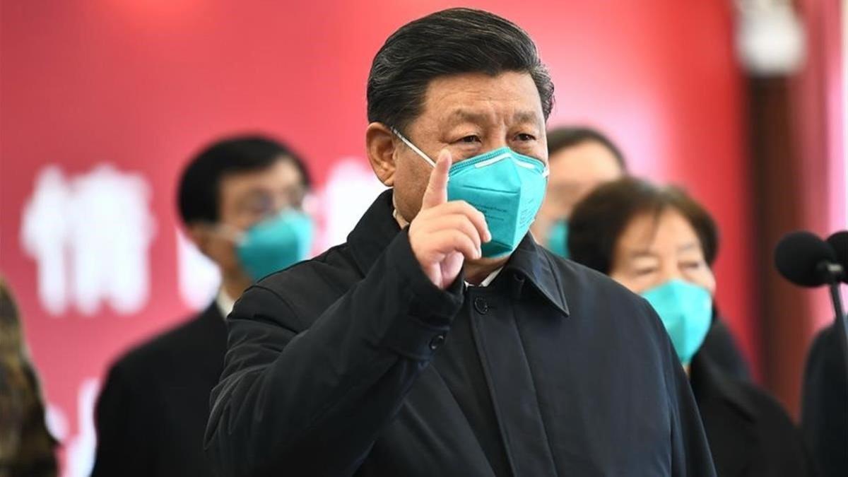 El presidente chino, Xi Jinping, durante la visita que realizó a Wuhan.