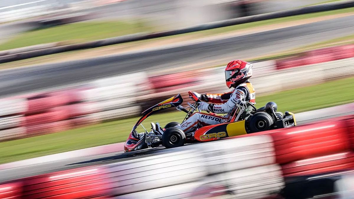 Marc se estrenó al volante de un kart de CRG