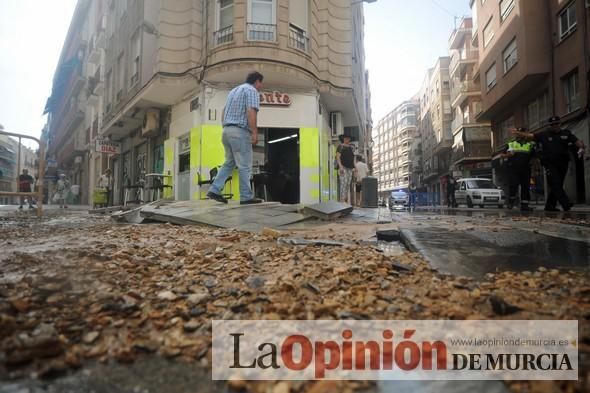 Inundación en el centro de Murcia