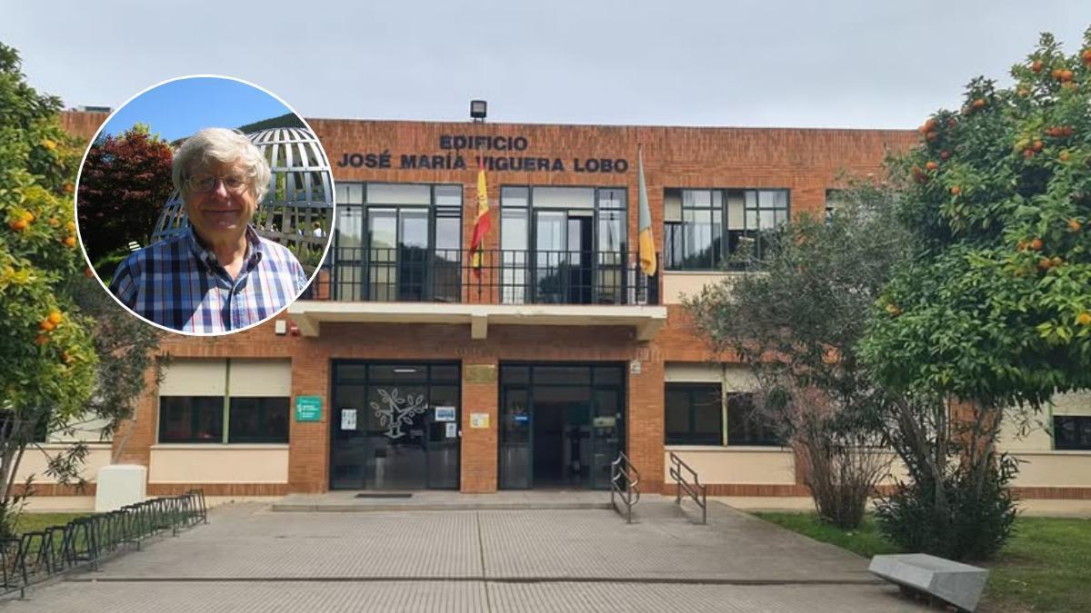 La Facultad de Ciencias de Badajoz, junto al matemático Nigel Kalton.