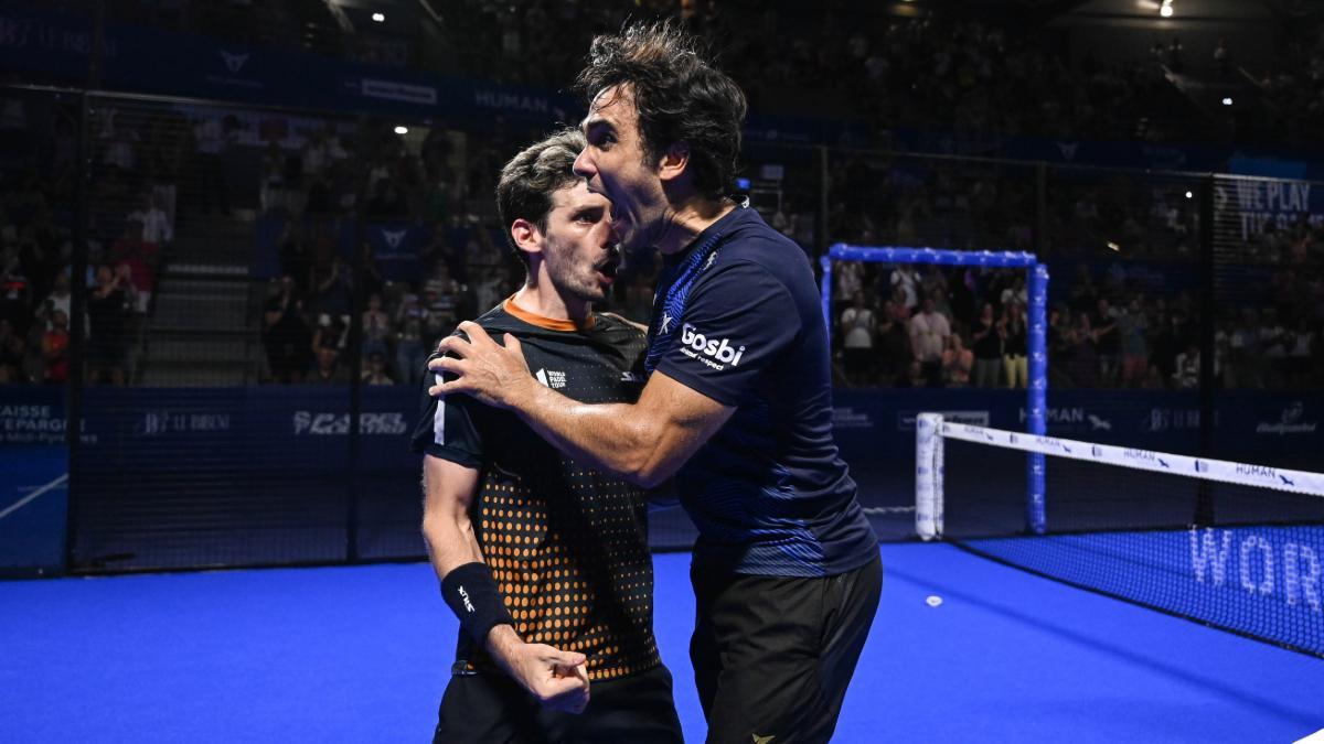 El argentino Franco Stupaczuk y el brasileño Pablo Lima celebrando el triunfo en Toulouse