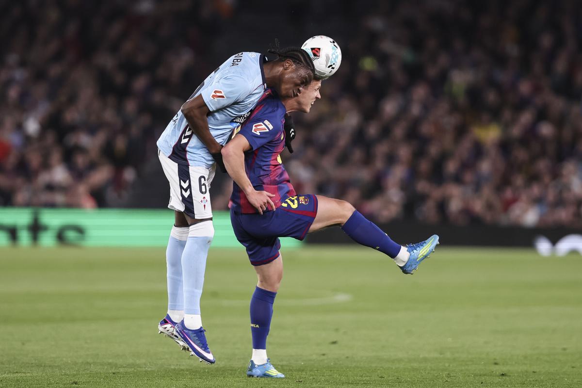 Una acción del Barça - Celta