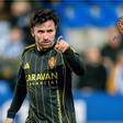Sebas Moyano celebra el gol del Real Zaragoza ante el Leganés en Butarque.