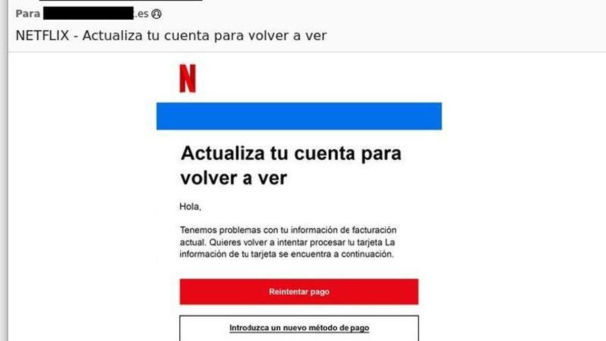 ESTAFA NETFLIX | La Guardia Civil alerta de una nueva estafa: suplantan ...