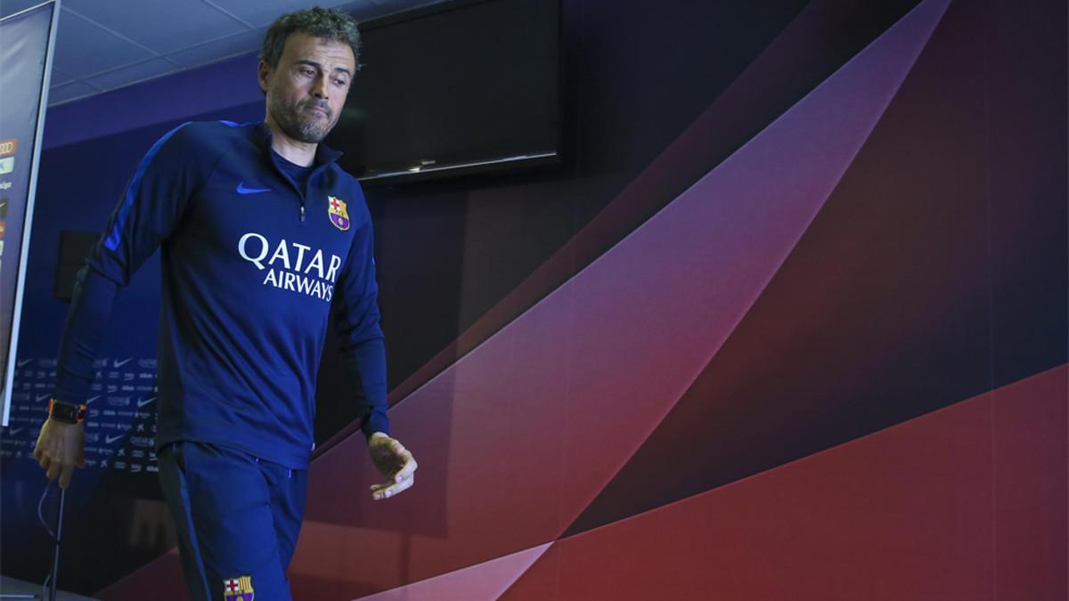 Luis Enrique en la Ciudad Deportiva Joan Gamper de Sant Joan Despí durante su etapa como entrenador del FC Barcelona