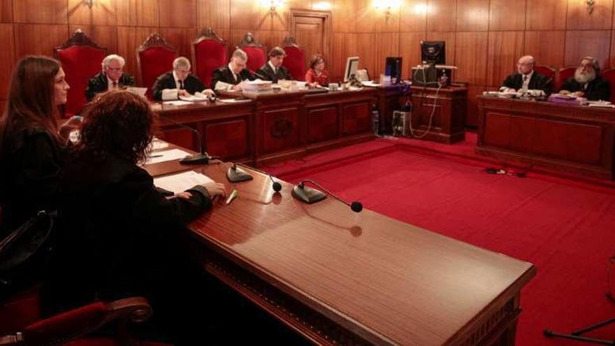 Un instante de la vista de apelación celebrada ayer en la Sala Civil y Penal del Tribunal Superior de Justicia de Asturias.