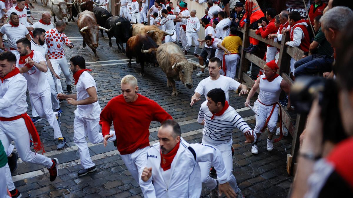 Primer encierro de los Sanfermines 2022.