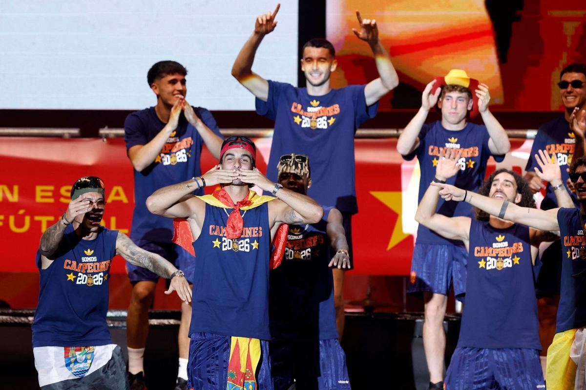 La celebración de los campeones del mundo por las calles de Madrid