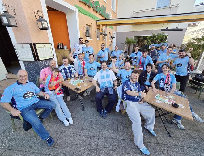El Celta y su afición disfrutan de Friburgo antes del partido en el Europa-Park