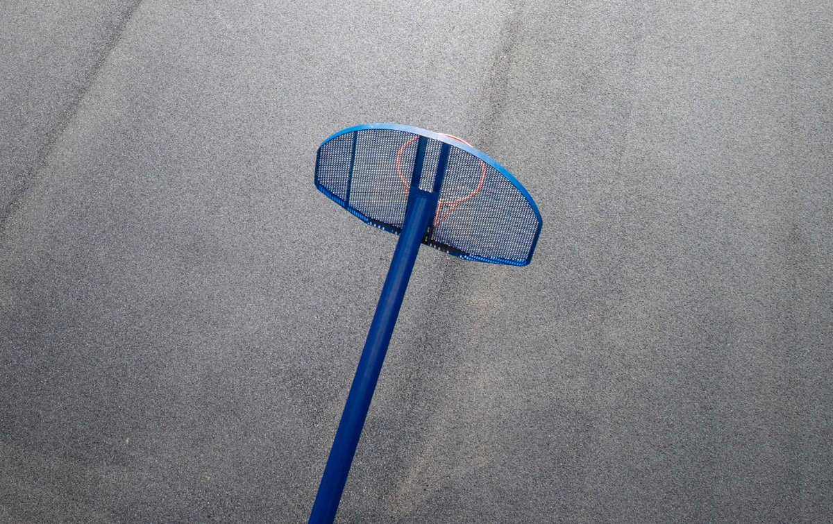 Cancha de baloncesto de la pista deportiva de A Falperra, en A Coruña