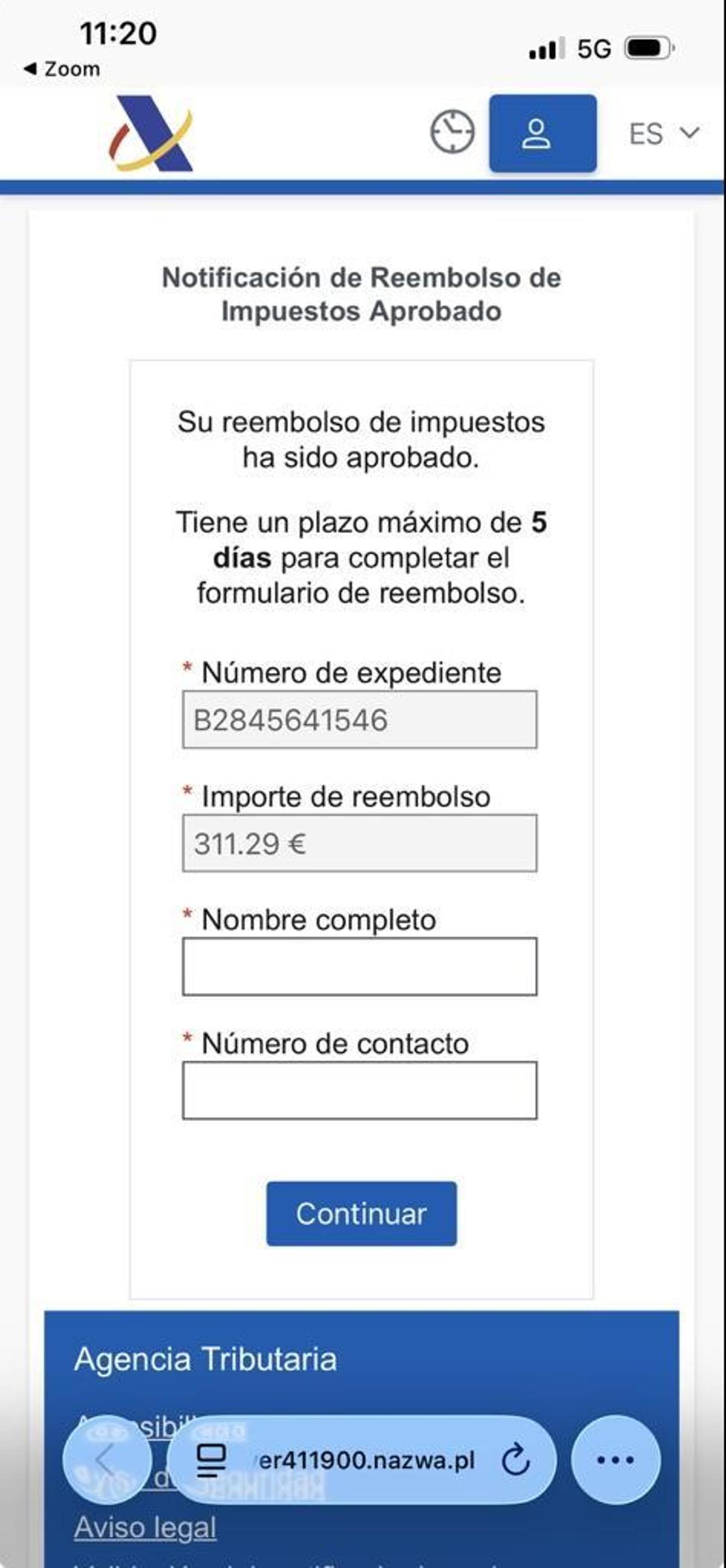 La estafa que suplanta la identidad de la Agencia Tributaria